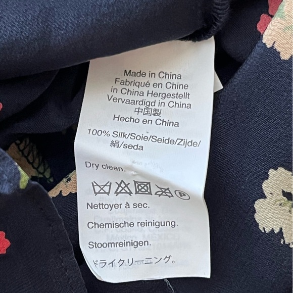 Madewell Silk Ruffle-Strap Cami Top in Confetti Floral Sz 0 in EUC - Picture 7 of 7